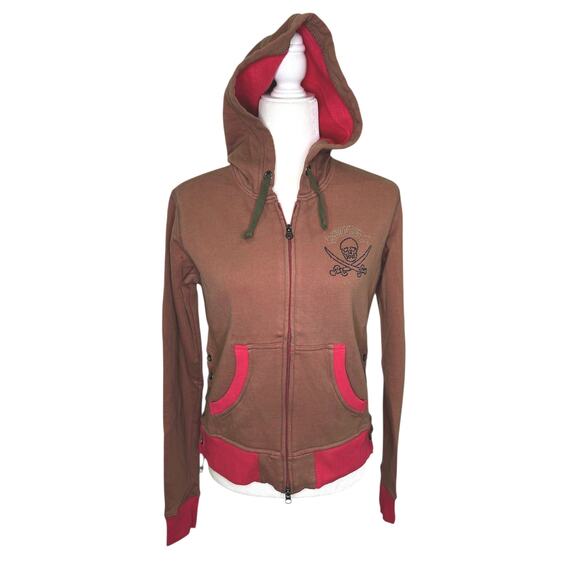 Eight Sin World Tour 1978 Rose Pink Double Zip Hooded Sweatshirt NWT Italy - Picture 1 of 10